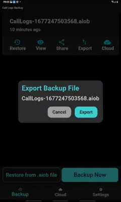 Call Logs Backup android App screenshot 0