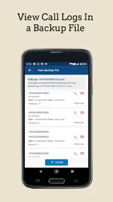 Call Logs Backup android App screenshot 14