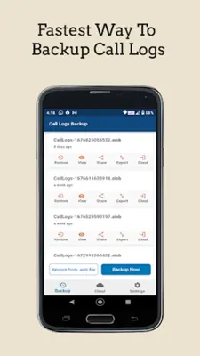 Call Logs Backup android App screenshot 15