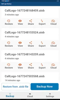 Call Logs Backup android App screenshot 7